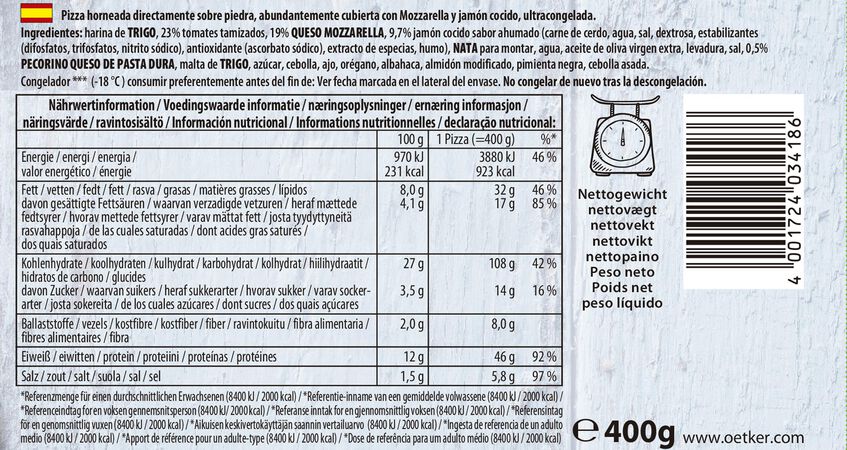 Pizza La Mia Grande Dr.Oetker 400g prosciutto