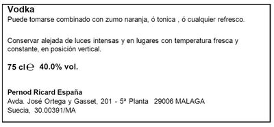 Vodka con mini Absolut tabasco Absolut 70cl