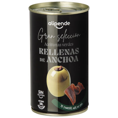 Aceitunas rellenas de anchoa Alipende 150g seleccion