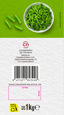 Jud&iacute;as verdes Alipende 1kg redondas