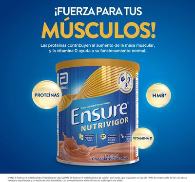 Complemento diet&eacute;tico de chocolate Nutrivigor Ensure 400 gr