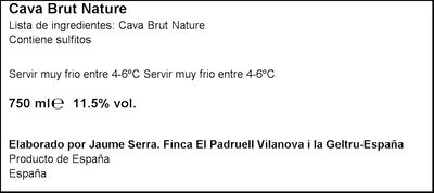 Cava brut nature Jaume Serra 75cl