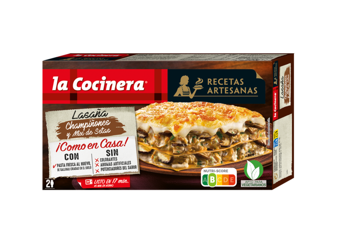 Lasaña La Cocinera 500g champiñón y boletus