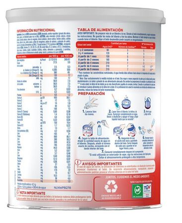 Leche infantil en polvo Nidina 1 Nestl&eacute; 800g