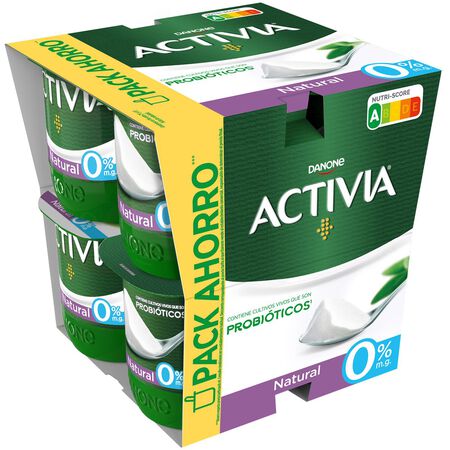 Bífidus probiótico Activia 0% pack 8 natural