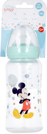 Biberon Cuello Ancho 360Ml Tetina Silicona Stor Mickey 3 Posiciones