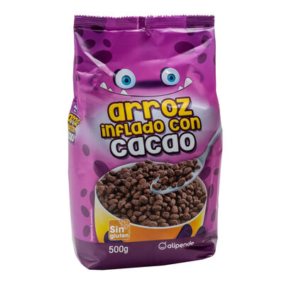 Cereales de arroz inflado cacao s/gluten Alipende 500g