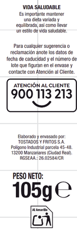 Palitos de ma&iacute;z sin gluten Alipende 105g sabor queso