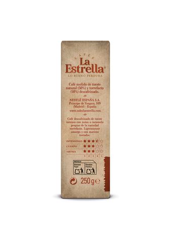 Café molido descafeinado La Estrella 200g mezcla
