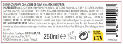 Crema corporal Bodyplus 250ml con aceite de oliva