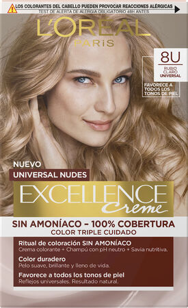 Tinte de cabello L'Oréal Excellence Creme nº8u rubio claro universal