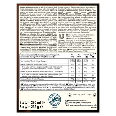 Helado Magnum after dinner classic 8 uds