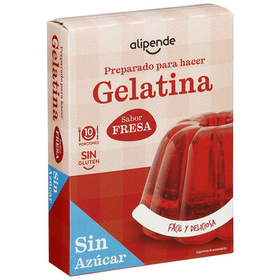 Preparado de gelatina sabor fresa sin azúcar Alipende 28g