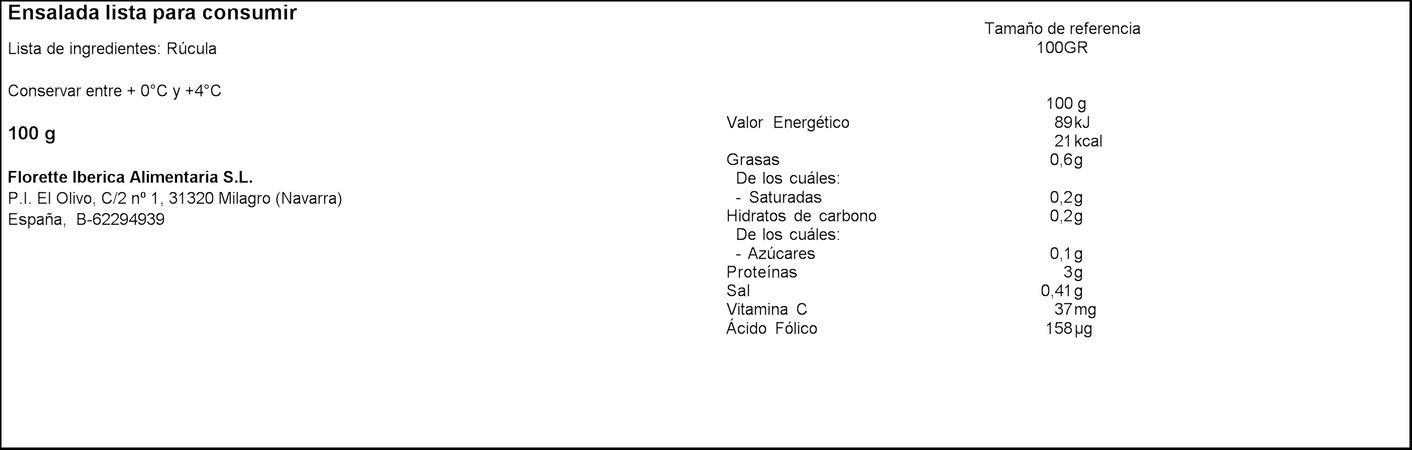 Ensalada primeros brotes rúcula Florette 100g
