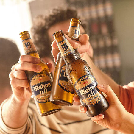 Cerveza sin alcohol Mahou 00 Tostada pack 6 botellas 25cl