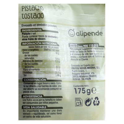 Pistacho tostado Alipende 175g