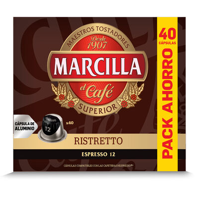 Café espresso ristretto Marcilla 40 cápsulas