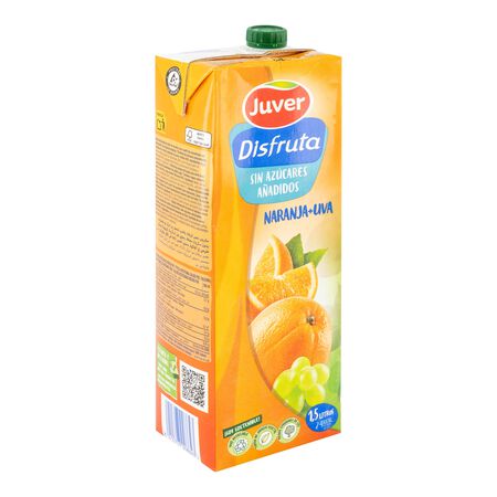 Bebida sin azúcar añadido de naranja y uva Disfruta 1,5l