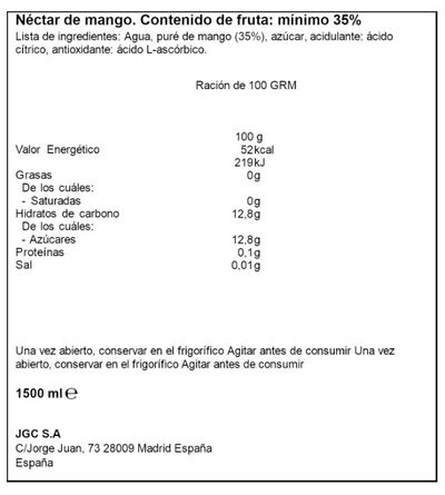 N&eacute;ctar Don Sim&oacute;n Mango. 1`5l