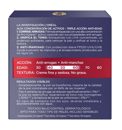 Crema facial de d&iacute;a L'Or&eacute;al revitalift 50ml laser