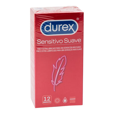 Preservativos Durex 12 uds sensitivo suave y fino extralubricado