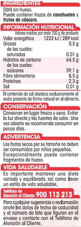 D&aacute;til sin hueso Alipende 250g