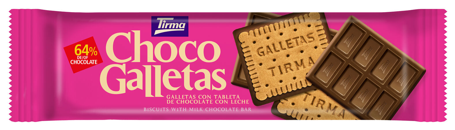 Galletas con tableta de chocolate con leche Tirma 160g