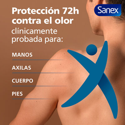 Desodorante en spray con protecci&oacute;n 72h para todo el cuerpo Men Sanex 150ml Fresh Defence