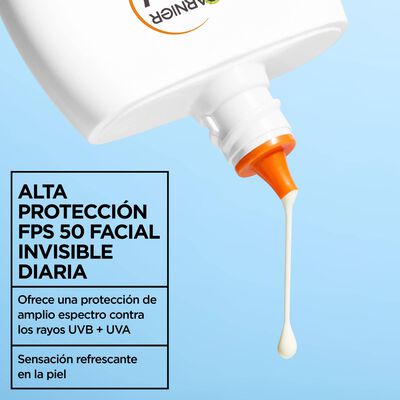  Agua Fluido Facial Garnier Delial Super UV FPS50 Invisible 40ml