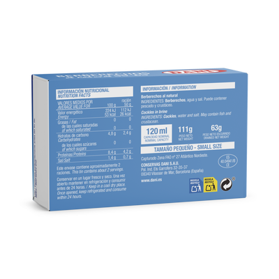 Berberechos al natural 55/65 Dani 63g