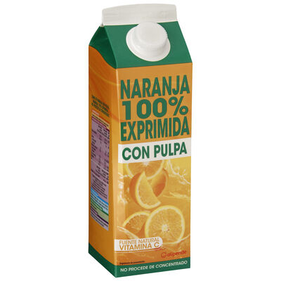 Zumo de naranja 100% exprimida con pulpa Alipende 1L