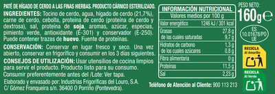 Pat&eacute; a las finas hierbas Alipende 160g