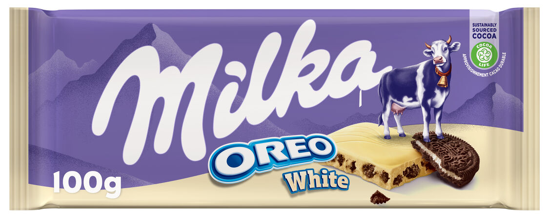 Chocolate blanco Milka 100g con oreo