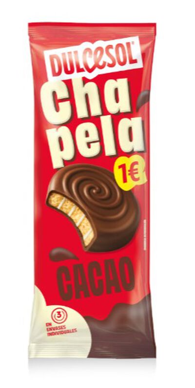 Bizcocho Dulcesol 3 uds cubierto de cacao