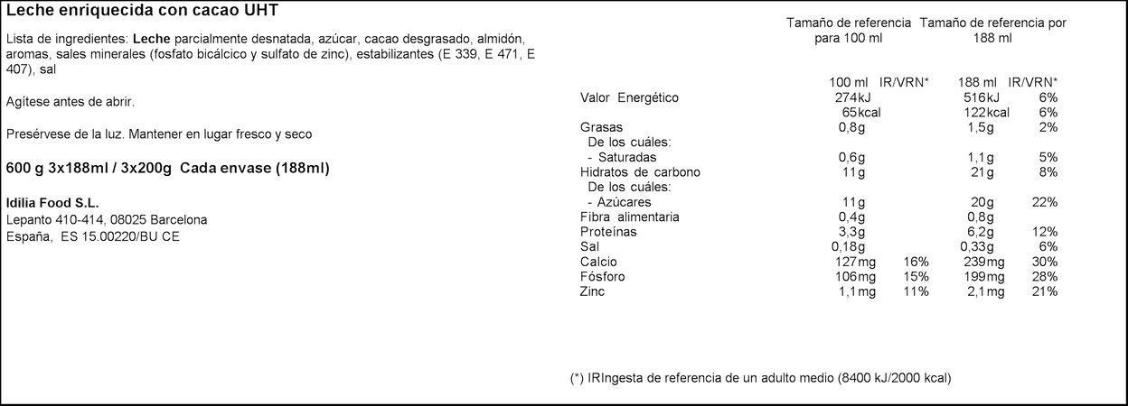Batido ColaCao energy pack 3