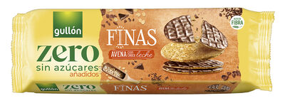 Galletas de avena finas zero sin az&uacute;cares a&ntilde;adidos chocolate con leche Gull&oacute;n 150g