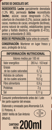 Batido Alipende pack 6 cacao 200ml