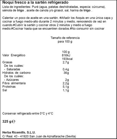 &Ntilde;oquis frescos a la sart&eacute;n Brillante 325g