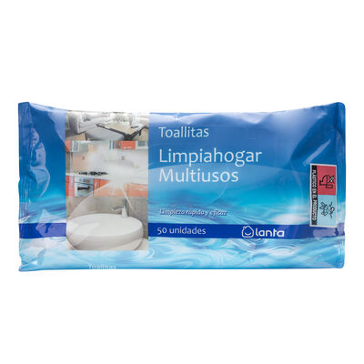 Toallitas limpiadora multiusos Lanta 50 unidades
