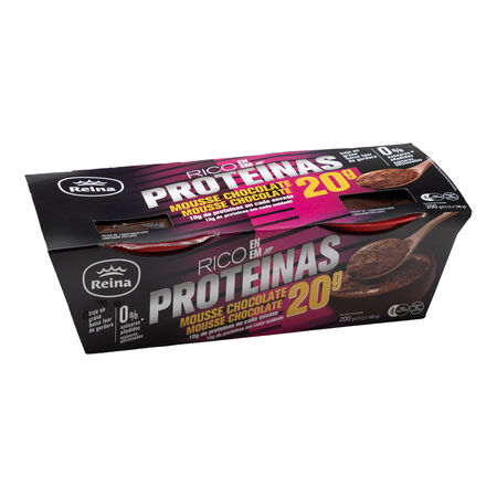 Mousse proteínas Reina pack 2 chocolate