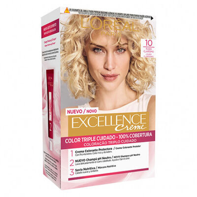 Tinte de cabello L'Or&eacute;al Excellence Creme n&ordm; 10 rubio clarisimo