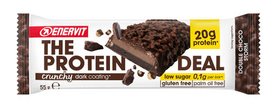 Barrita de proteínas con sabor a chocolate negro crujiente Enervit 55g
