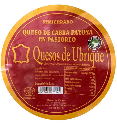 Queso de cabra Payoya Semicurado Ubrique