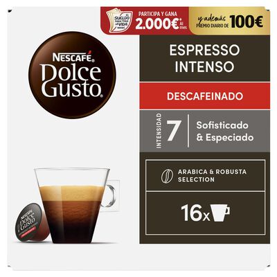 Café espresso intenso descafeinado Nescafé Dolce Gusto 16 cápsulas