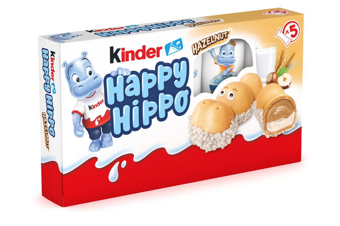 Chocolatina Kinder 5u happy hippo con avellana