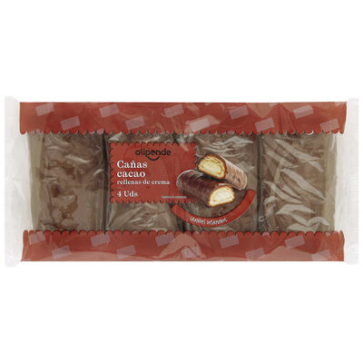 Caña Cacao Alipende 4ud Rellena de crema cacao