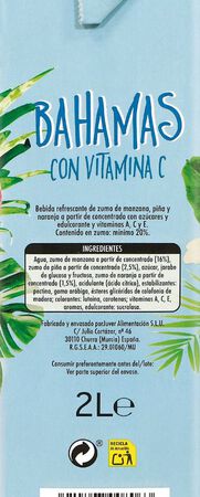 Bebida Multifrutas Brik Bahamas 2L