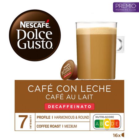 Café descafeinado leche nescafé Dolce Gusto 16 cápsulas