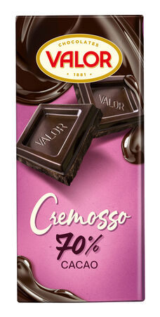 Chocolate negro 70% cacao cremoso Valor 90g