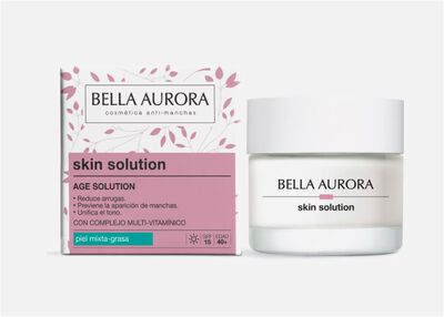 Crema d&iacute;a Bella Aurora 50ml skin solution age piel mixta-grasa con complejo multivitam&iacute;nico